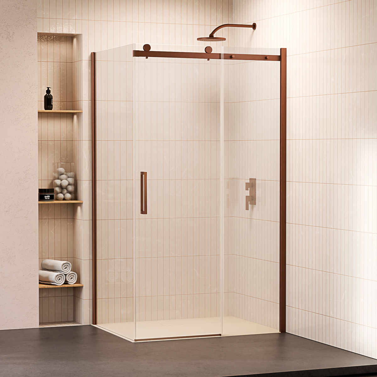 LAURENA COPPER BRUSHED | Kabina narożna