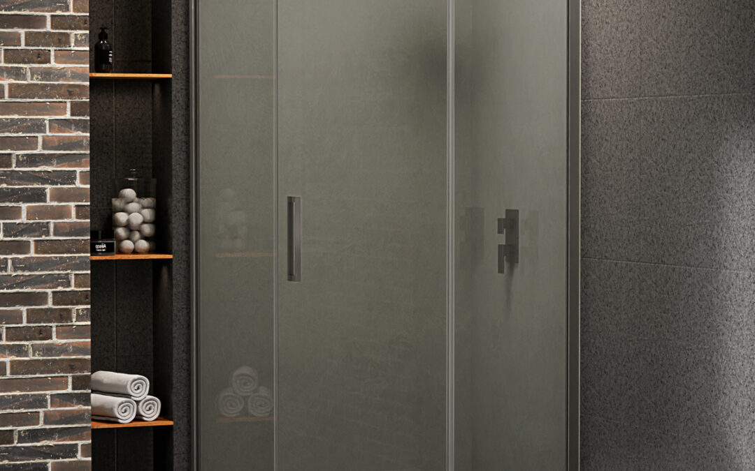 LAURENA GUNMETAL BRUSHED | Kabina narożna – grafitowe