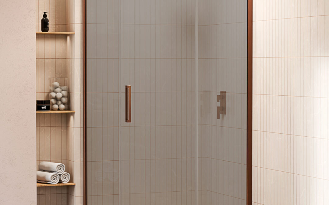 LAURENA COPPER BRUSHED | Kabina narożna – grafitowe