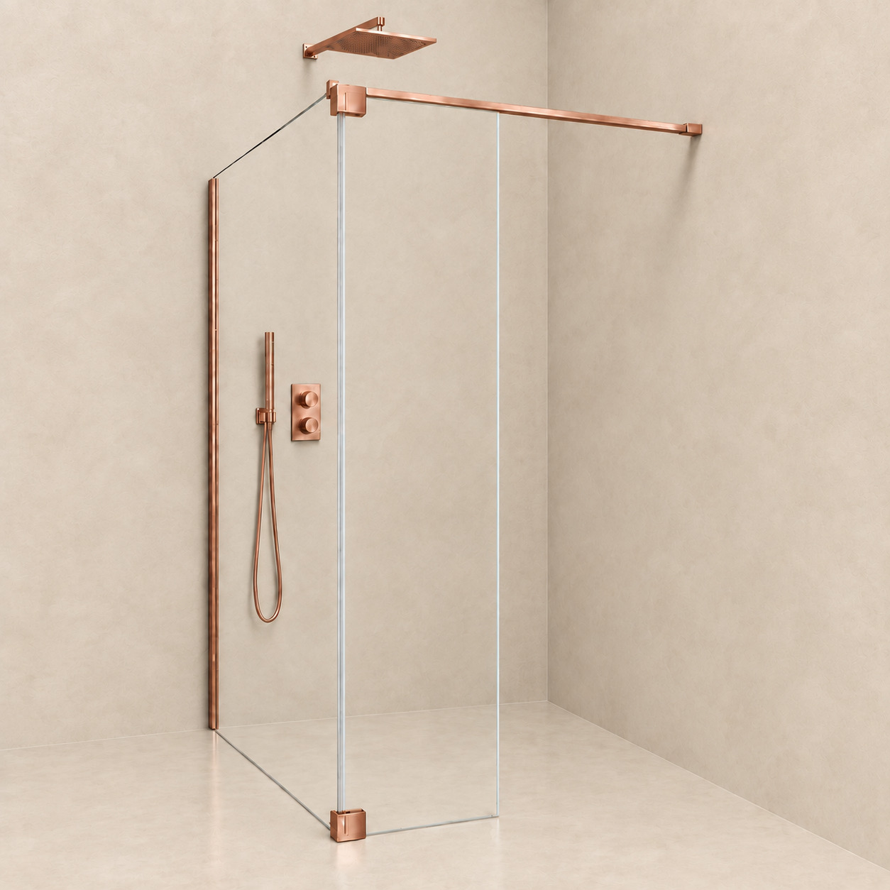 ŚCIANKA DO WALK-IN – copper brushed