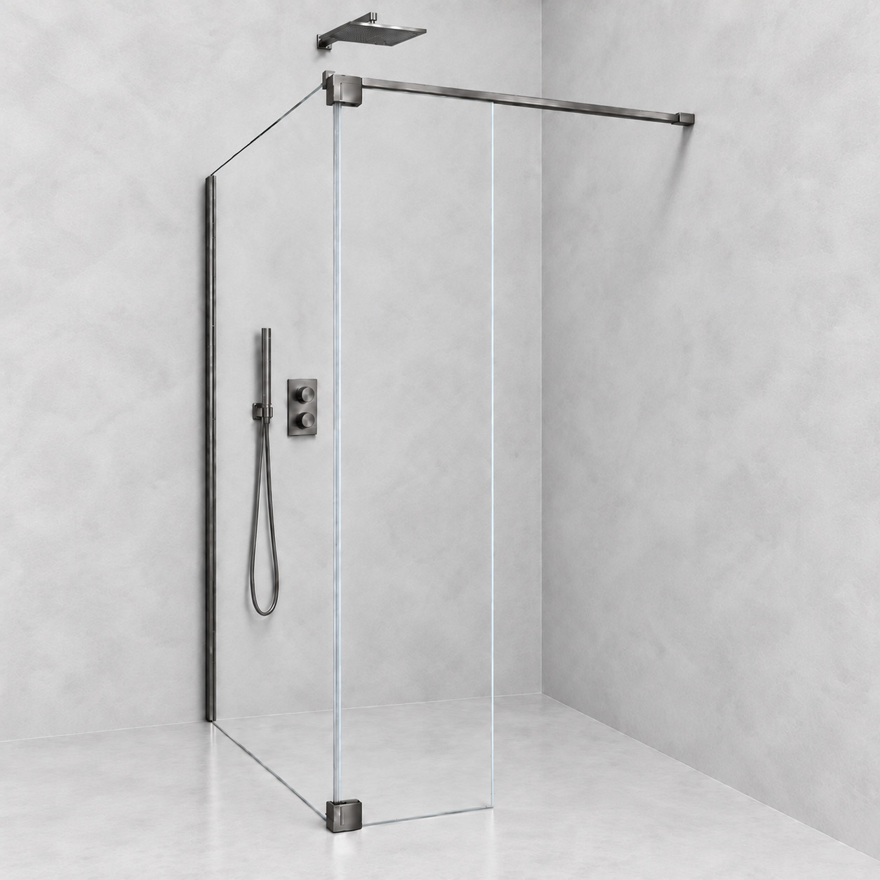 ŚCIANKA DO WALK-IN – gunmetal brushed