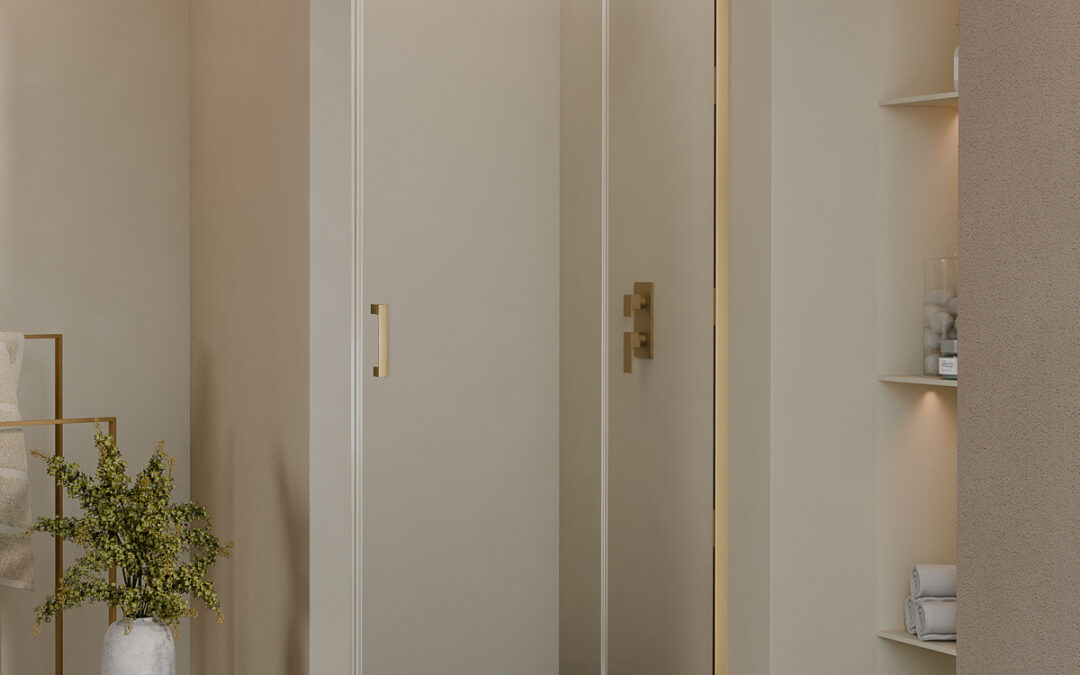 SWING | Drzwi wnękowe – gold brushed