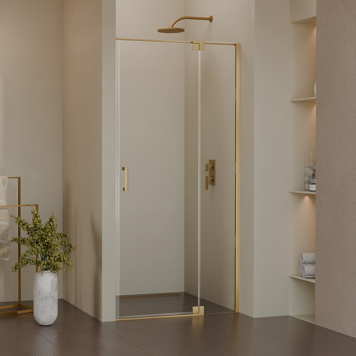 SWING | Drzwi wnękowe – gold brushed